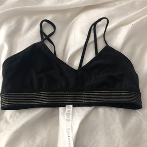 Black and gold Lululemon sports bra